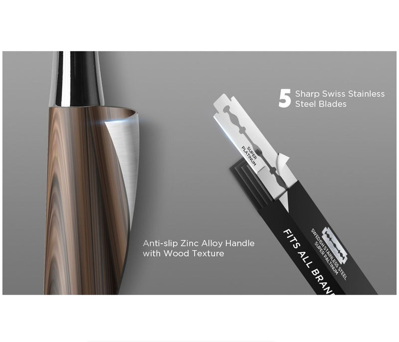 IPSTYLE Double Edge Safety Razor Faux Heavy Duty Men's Shaving Tools