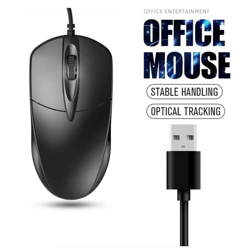 USB Wired Mouse Anti Slip Roller 3D 1200DPI Game For PC Desktop