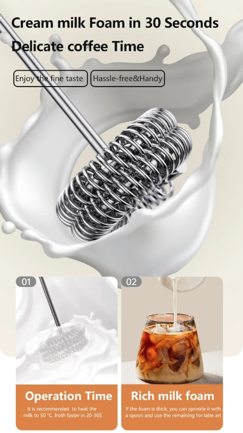 Electric Coffee Frother Milk Whisk Egg Beater Mini Food Blender