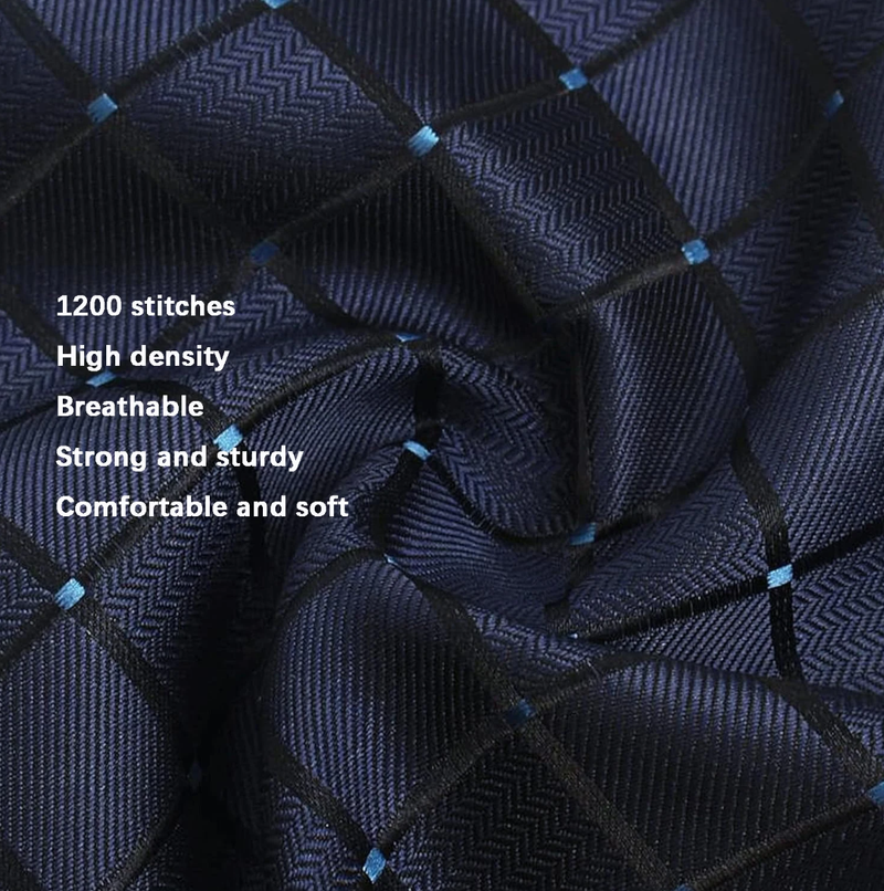 Men Tie Clip Handkerchief Woven Classic Men's Necktie Pocket Square Set