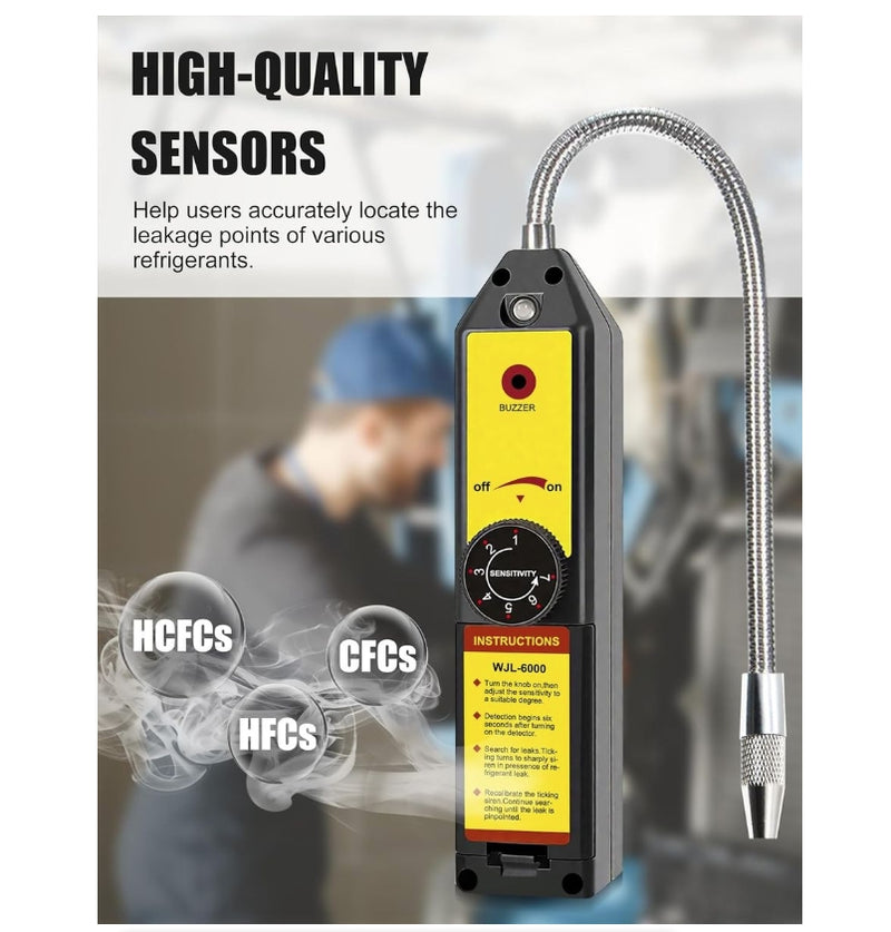 IPSTYLE Leak Detector WJL-6000 Portable Refrigerant Gas Leak Detector HVAC