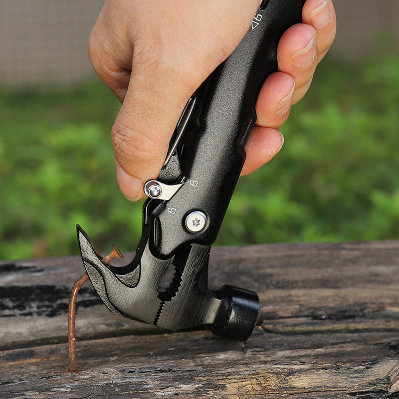 12-in-1 Hammer Multi-Tool – Pliers, Screwdrivers & More | Rust-Resistant