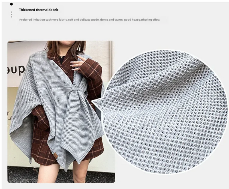 Vintage Cloak Sweater Autumn Winter New Comfortable Casual Loose Knitwear Cloak Outerwear