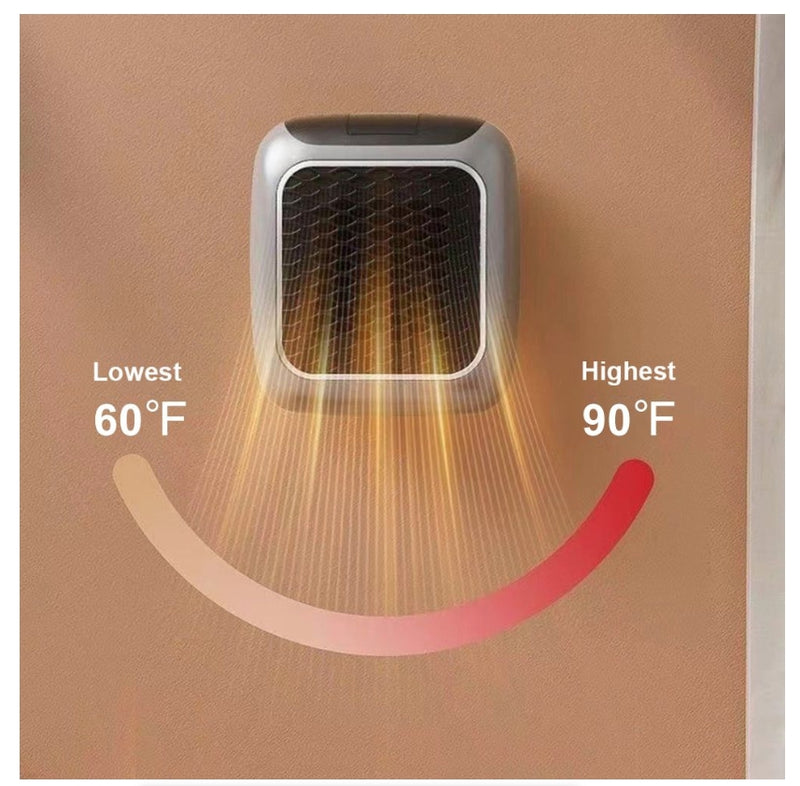 IPSTYLE Mini Heater 800W Fast Heating Plug In Heater with Remote Control