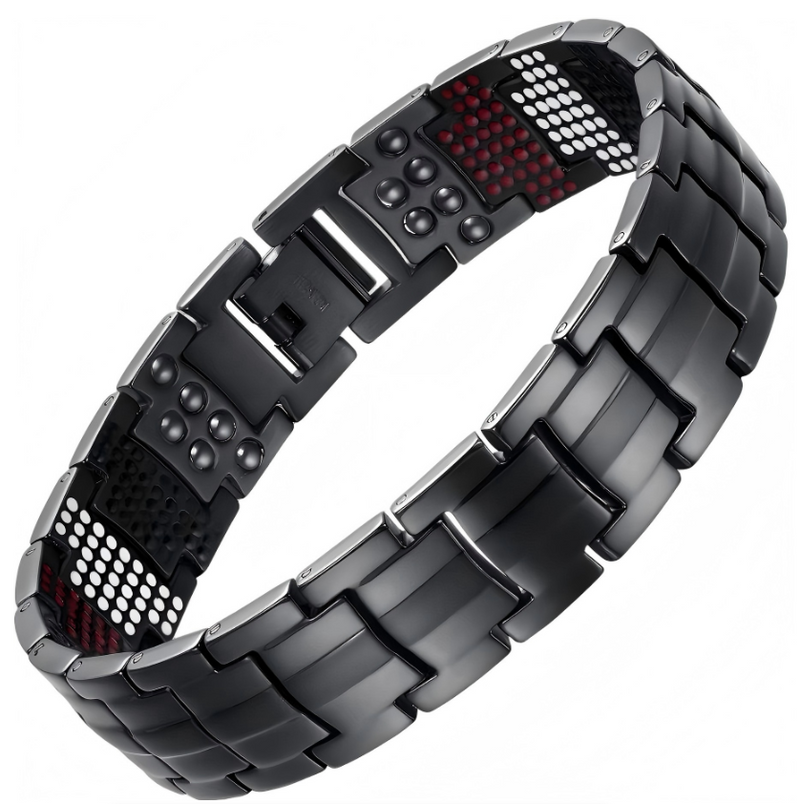 IPSTYLE Men's Bracelet Magnetic Therapy Wristband Premium Pure Titanium