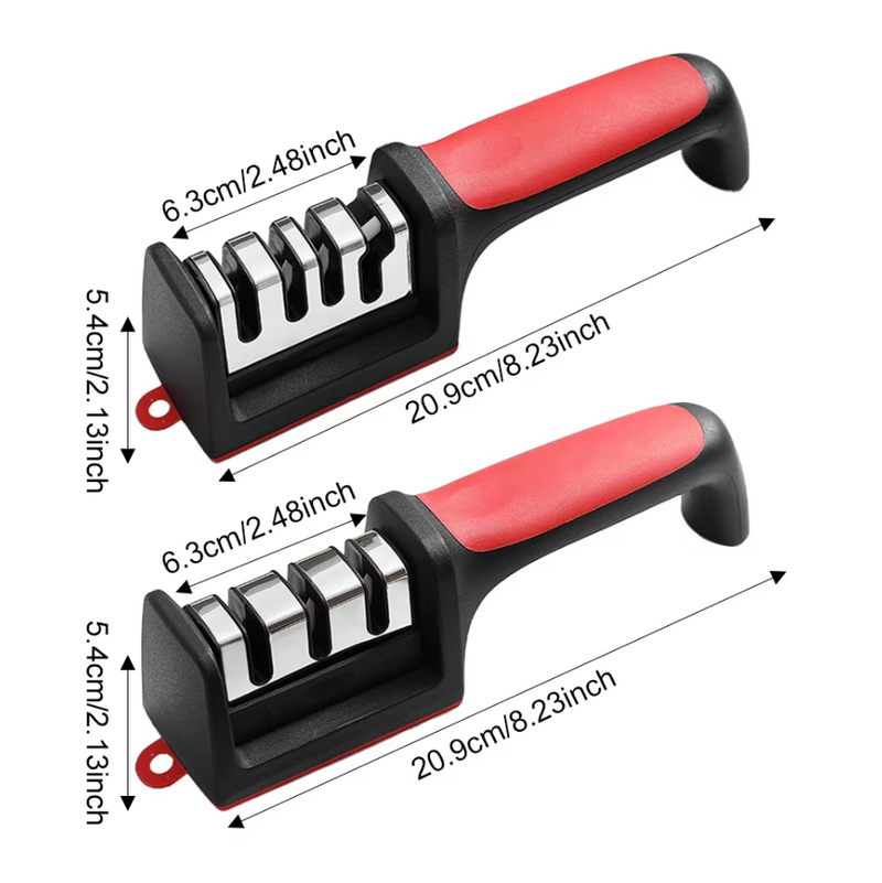 IPSTYLE Kitchen Knife Sharpener, 3/4 Stage Ousehold Multifunctional Handheld