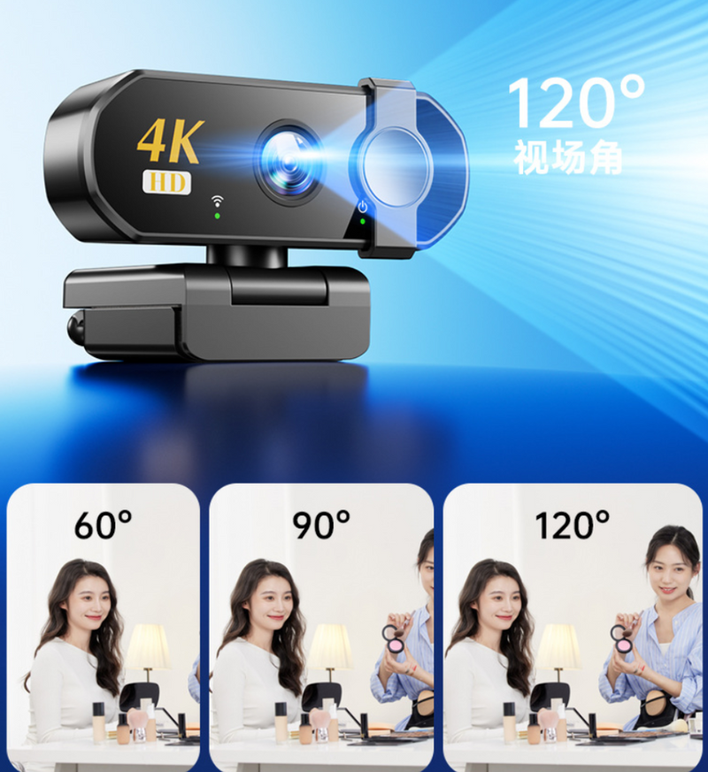 4K Webcam with Microphone auto focus for PC and Laptop