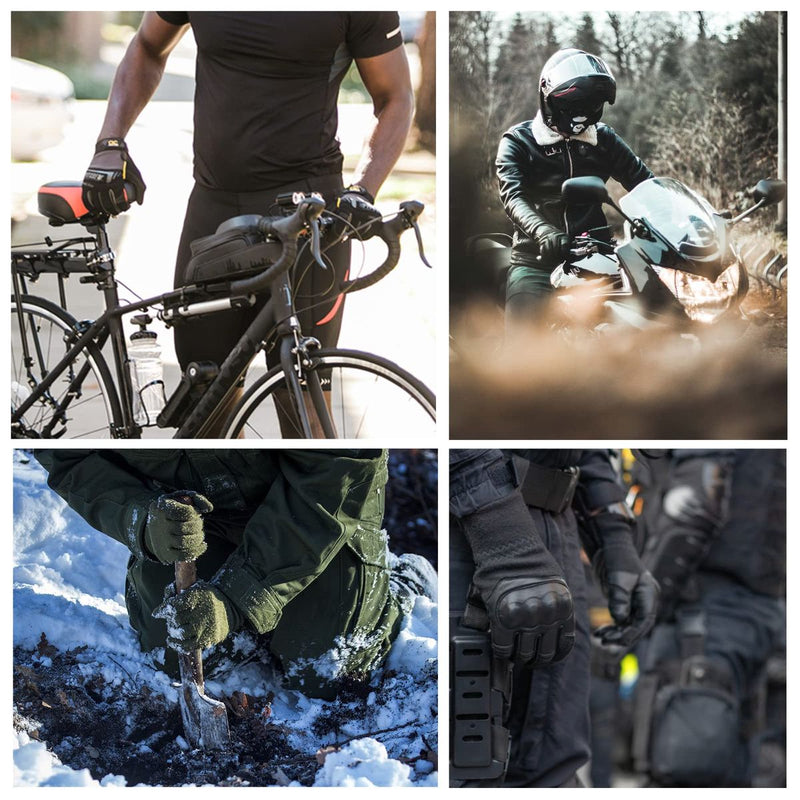 Tactical Gloves Military Rubber Knuckle Gloves - Green Durable, Protective Tactical Gloves for Outdoor Sports and Training-Ideal for Riders and Adventurers!