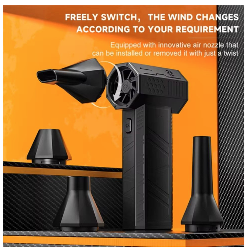 Mini Handheld Turbo Jet Fan Electric 110000RPM Air Blower Duster with Extra Nozzle for Car Dryer PC