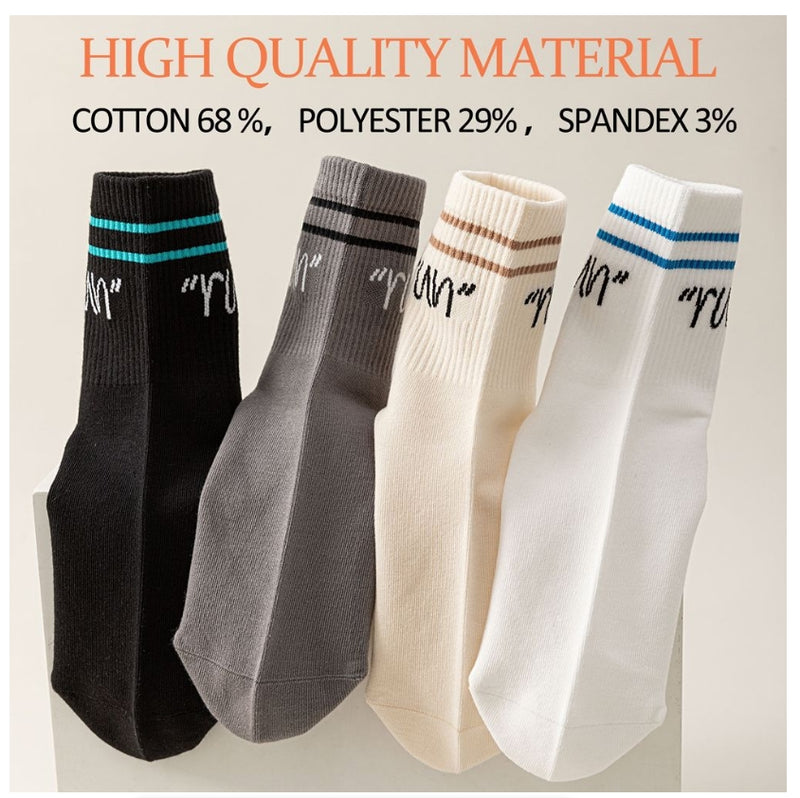 Men's Socks Biking Trekking Quick Dry Sports Running Lightweight Socks 4 Pairs