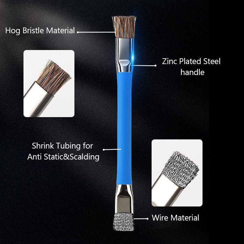 Dual-Head Stainless Steel Cleaning Brush, Multi-Purpose Stove & Gap Cleaner - 1 Piece