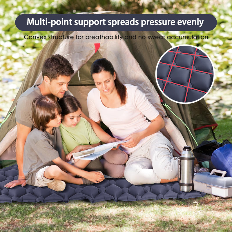 Outdoor Sleeping Mat/Pad Camping Inflatable Mattress with Pillows Travel Mat Folding Bed