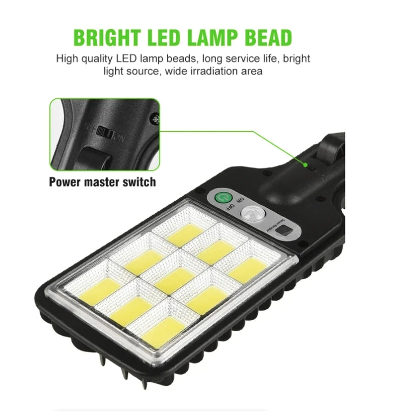LED Solar Outdoor Remote Control 3 Modes LED Courtyard Wall Lamp