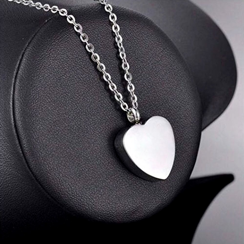Heart Necklace for Ashes keepsake Cremation Jewelry for Human Ashes