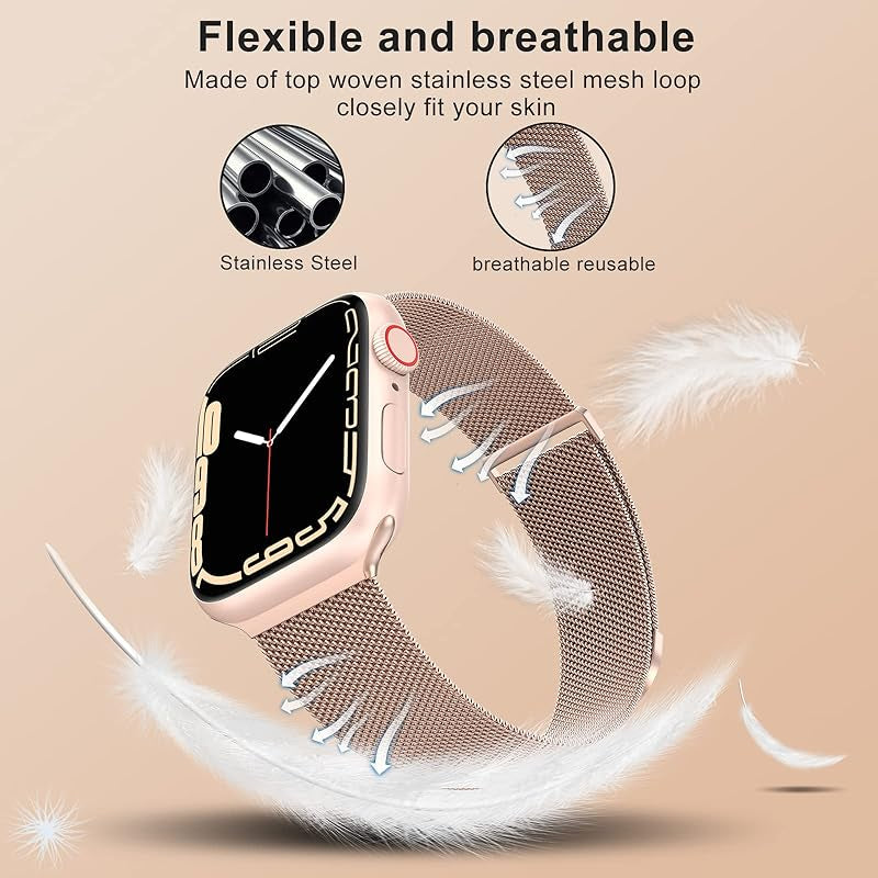Stainless Steel Band Compatible with Apple Watch 38/40/41/42/44/45/46/49mm