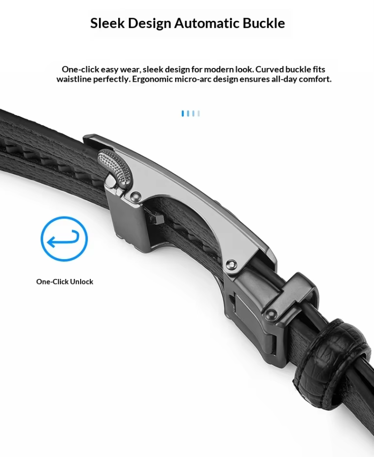Leather Automatic Buckle Belt
