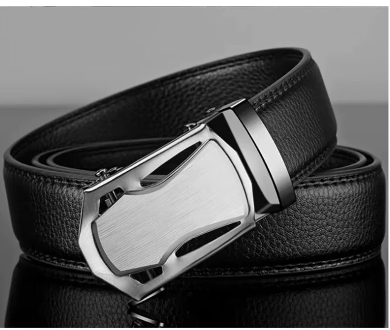Fashion Business Men'S Belt Genuine Luxury Belt Metal Buckle Belt Soft Belt