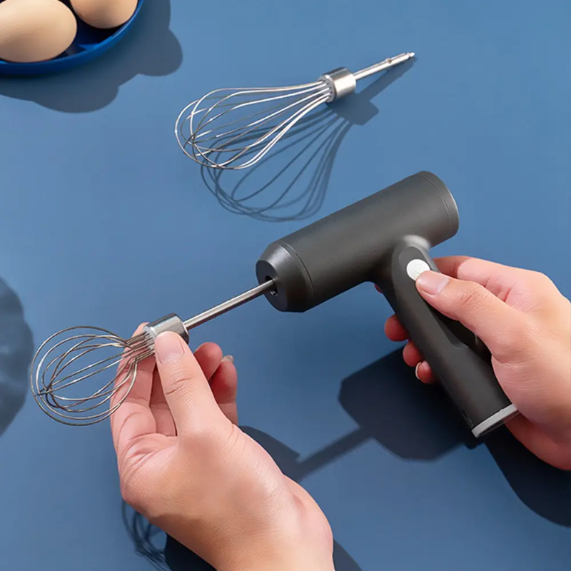 Portable 3-Speed Wireless Electric Hand Mixer, Egg Beater for Baking Dough