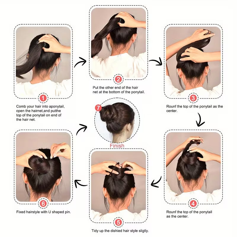 Elastic Invisible Hair Nets, Stretch Bun Hair Cover For Woman - 40 Piece 20-Inch