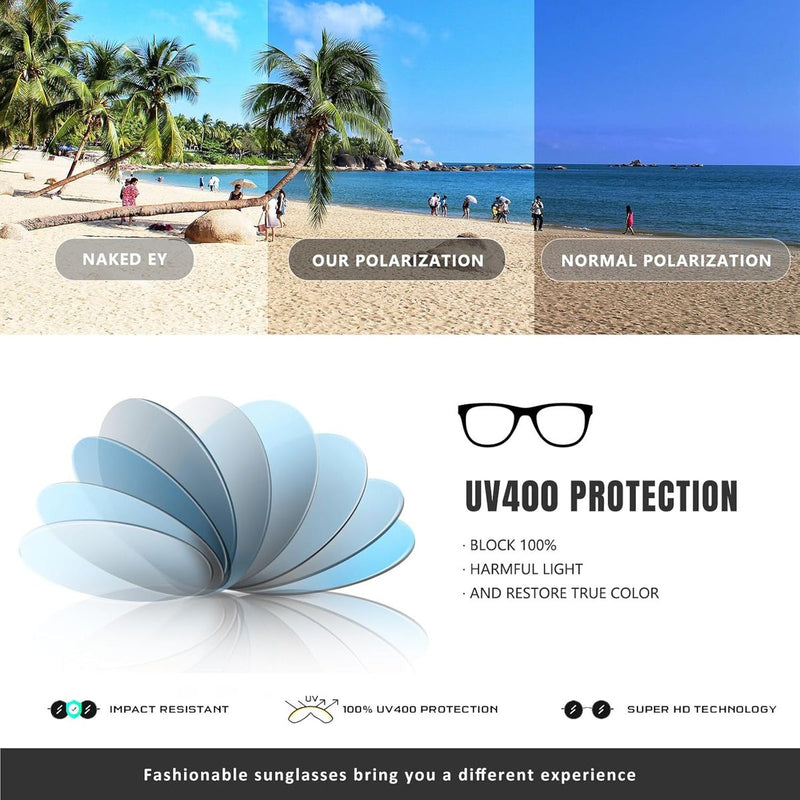 Polarized Sunglasses - Vintage Classic Retro Mirrored Lens Designer Style