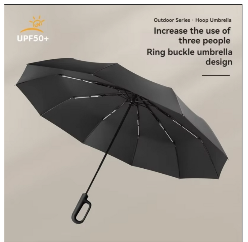 IPSTYLE Automatic Umbrella for Men Women Extra Large Folding Strong Sunshade Double Umbrella