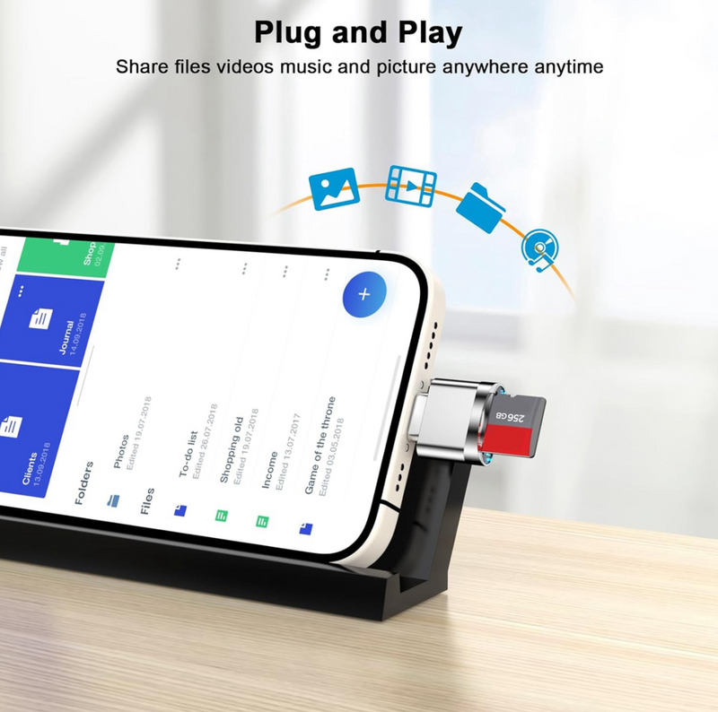 Micro-SD Card Reader Adapter, USB Type C to Micro-SD/TF Card Reader