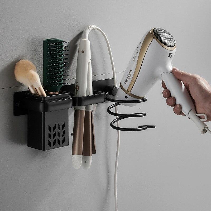 Wall Holder For Hair Dryer Bathroom Curling