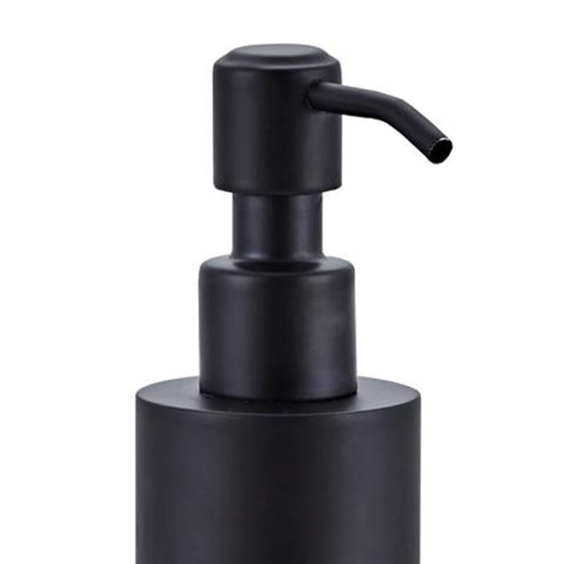 200ml Stainless Steel Soap Dispenser Round Pump Coated Black