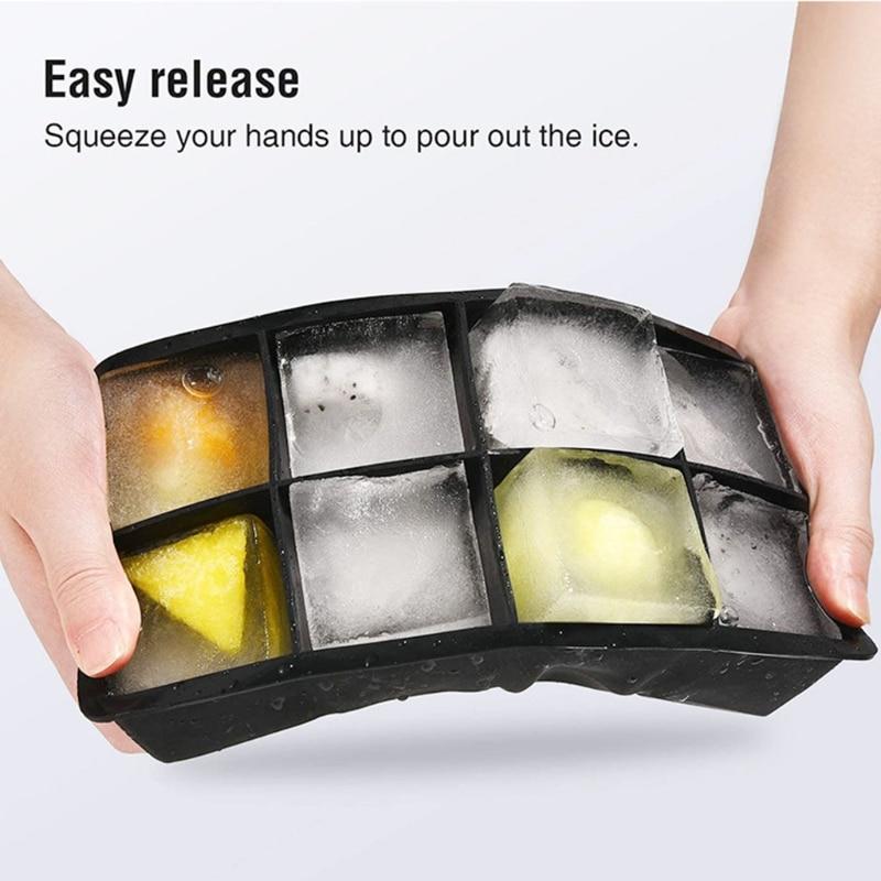 Silicone Ice Cube Mold for Ice Cream Pudding EASY CHOCOLATE SHART SQUA