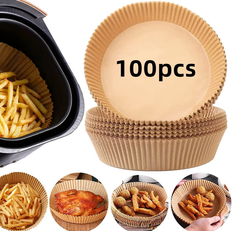 Disposable Air fryer Paper Liners Round Parchment - 50 PCS