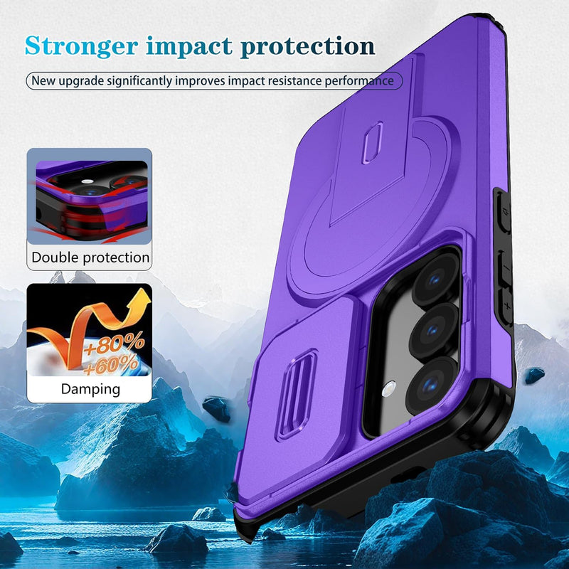 Slide Lens Magnetic Holder  Phone Case Compatible With Samsung Galaxy S26