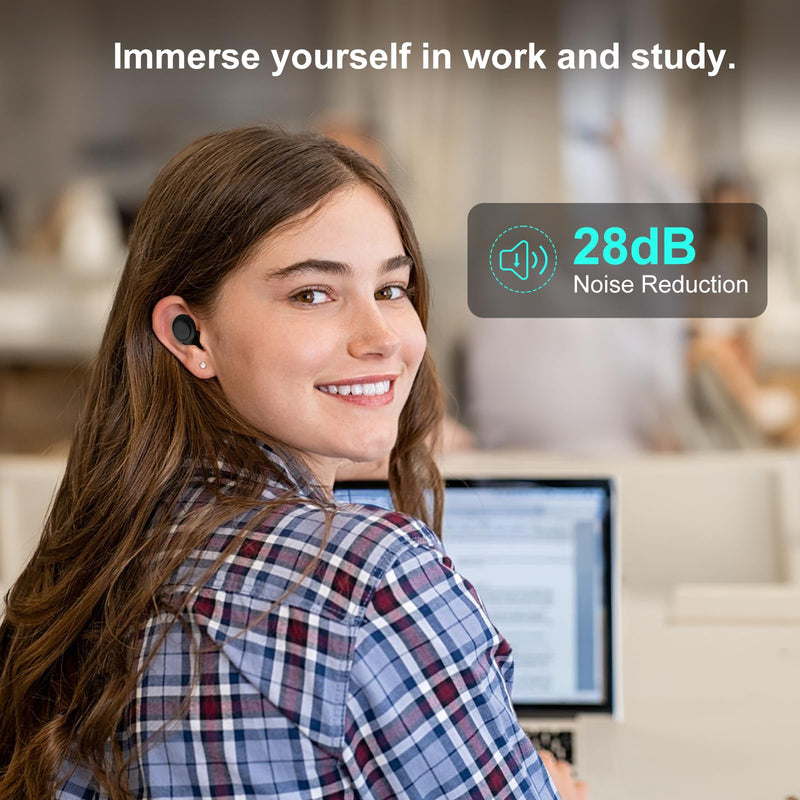 28dB High Fidelity Noise Cancelling Earplugs, Reusable Silicone Ear Plugs for Sleep & Work