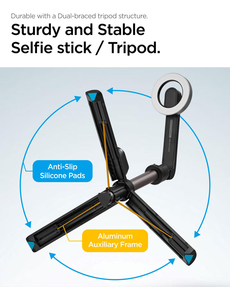 Spigen S571W 24" Magnetic Selfie Stick Tripod Wireless Remote Control for iPhone