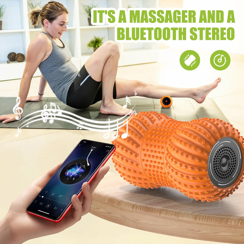 3-Speed Vibrating Foam Roller with Bluetooth Speaker
