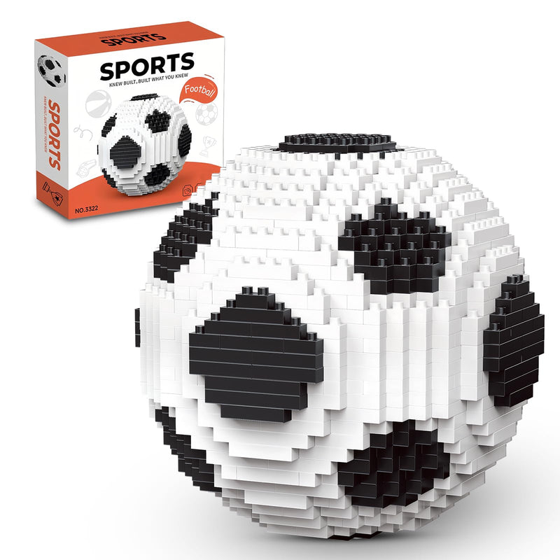 3D Soccer Ball Micro Building Blocks Set, DIY Mini Bricks Toy
