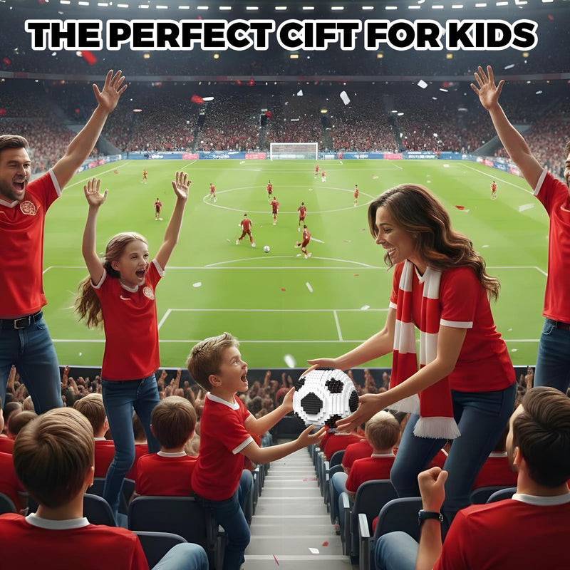 3D Soccer Ball Micro Building Blocks Set, DIY Mini Bricks Toy