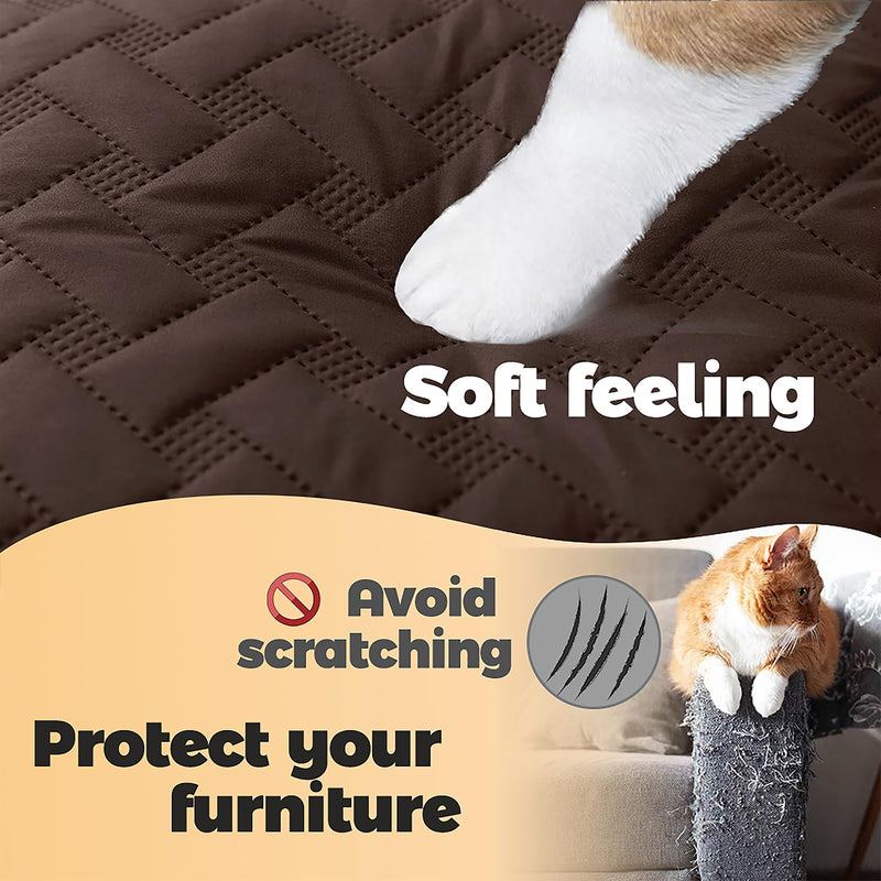 259cm×208cmWaterproof Pet Bed Cover, Reusable 3-Layer Quilted Protector for Dogs, Couch & Bed