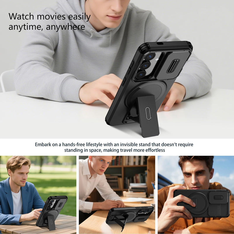Slide Lens Magnetic Holder  Phone Case Compatible With Samsung Galaxy S26