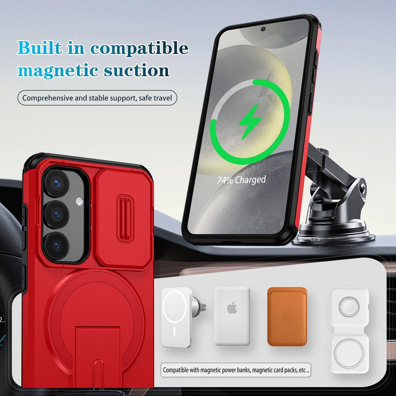 Slide Lens Magnetic Holder  Phone Case Compatible With Samsung Galaxy S26