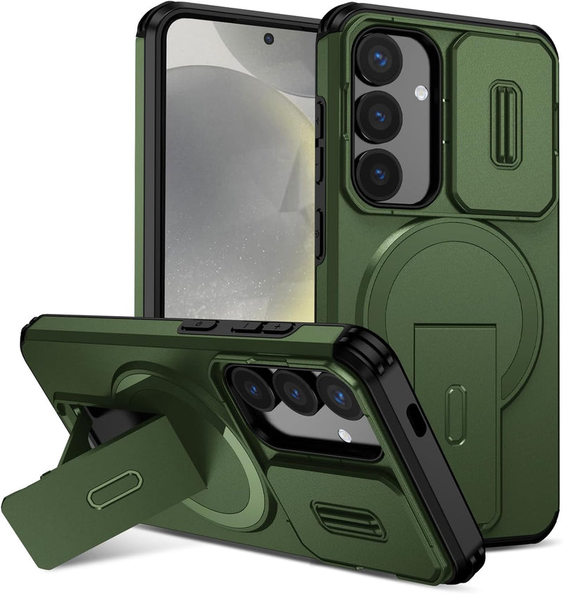 Slide Lens Magnetic Holder Phone Case Compatible with Samsung Galaxy A15