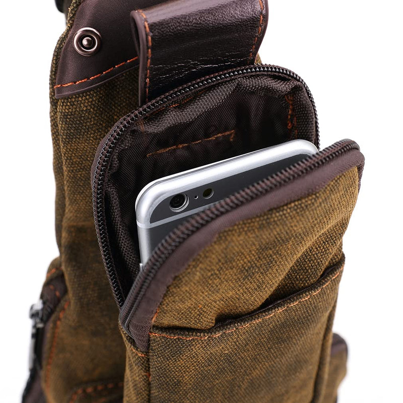 Genuine Leather Sling Bag for Men, Crossbody