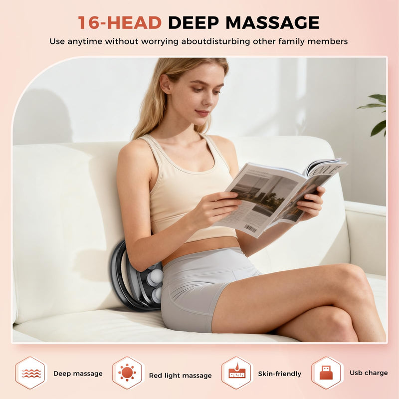 16-Head Deep Tissue Massager, 30 Intensity Levels