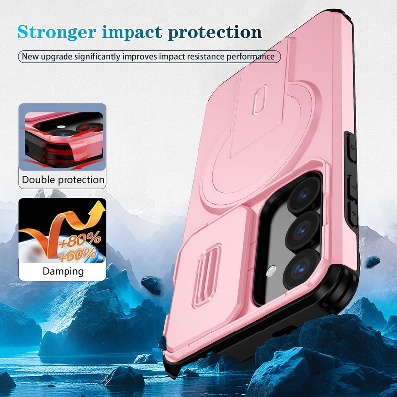 Slide Lens Magnetic Holder Phone Case Compatible With  Samsung Galaxy A56