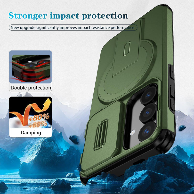 Slide Lens Magnetic Holder Phone Case Compatible With Samsung Galaxy A36