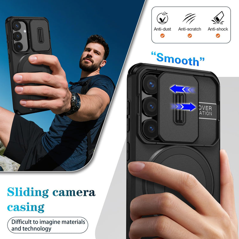 Slide Lens Magnetic Holder  Phone Case Compatible With Samsung Galaxy S26