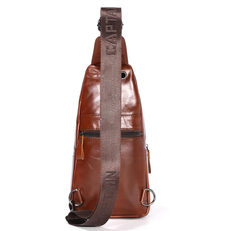 Genuine Leather Sling Bag for Men, Crossbody