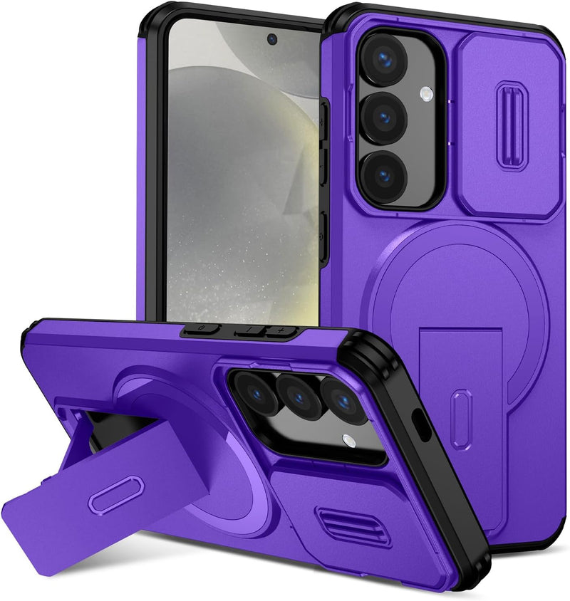 Slide Lens Magnetic Holder Phone Case Compatible with Samsung Galaxy A57