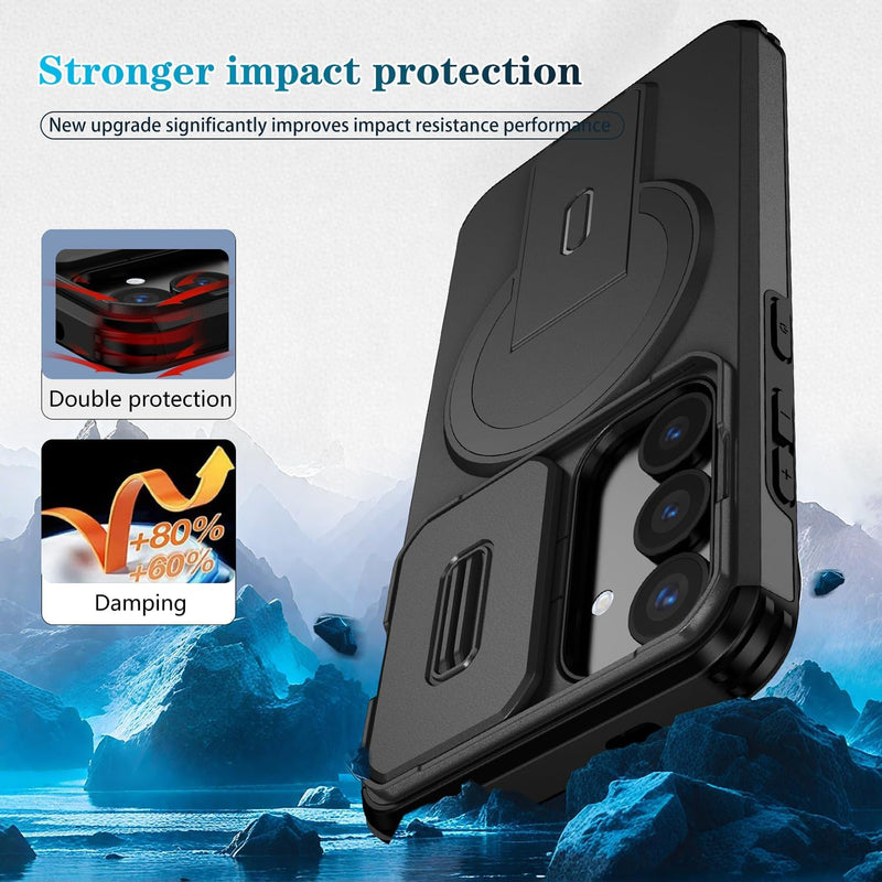 Slide Lens Magnetic Holder Phone Case Compatible With  Samsung Galaxy A56