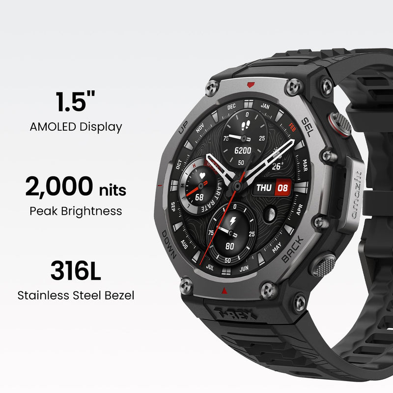 Smartwatch outdoor 48mm AMOLED Display 6 Satellite Systems 45m Freediving