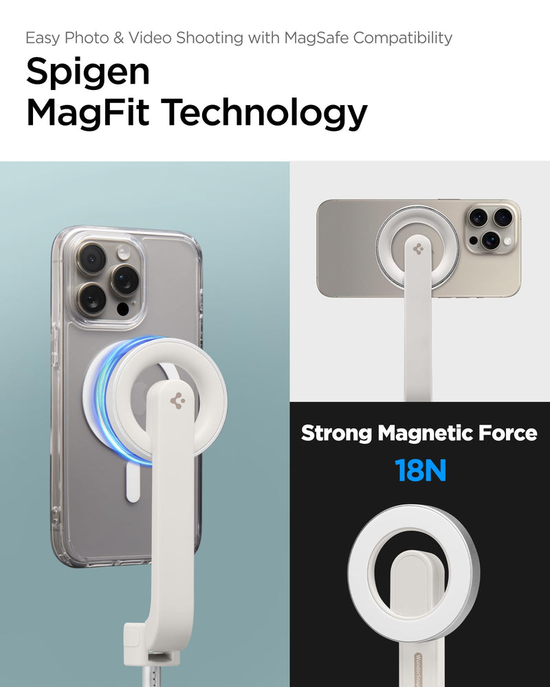 Spigen S571W 24" Magnetic Selfie Stick Tripod Wireless Remote Control for iPhone